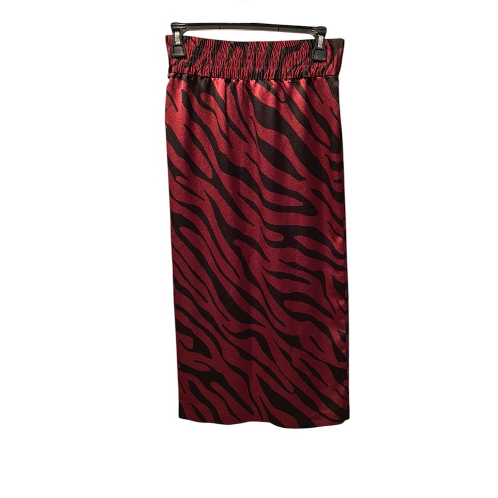 Red and Black Zebra Print Skirt